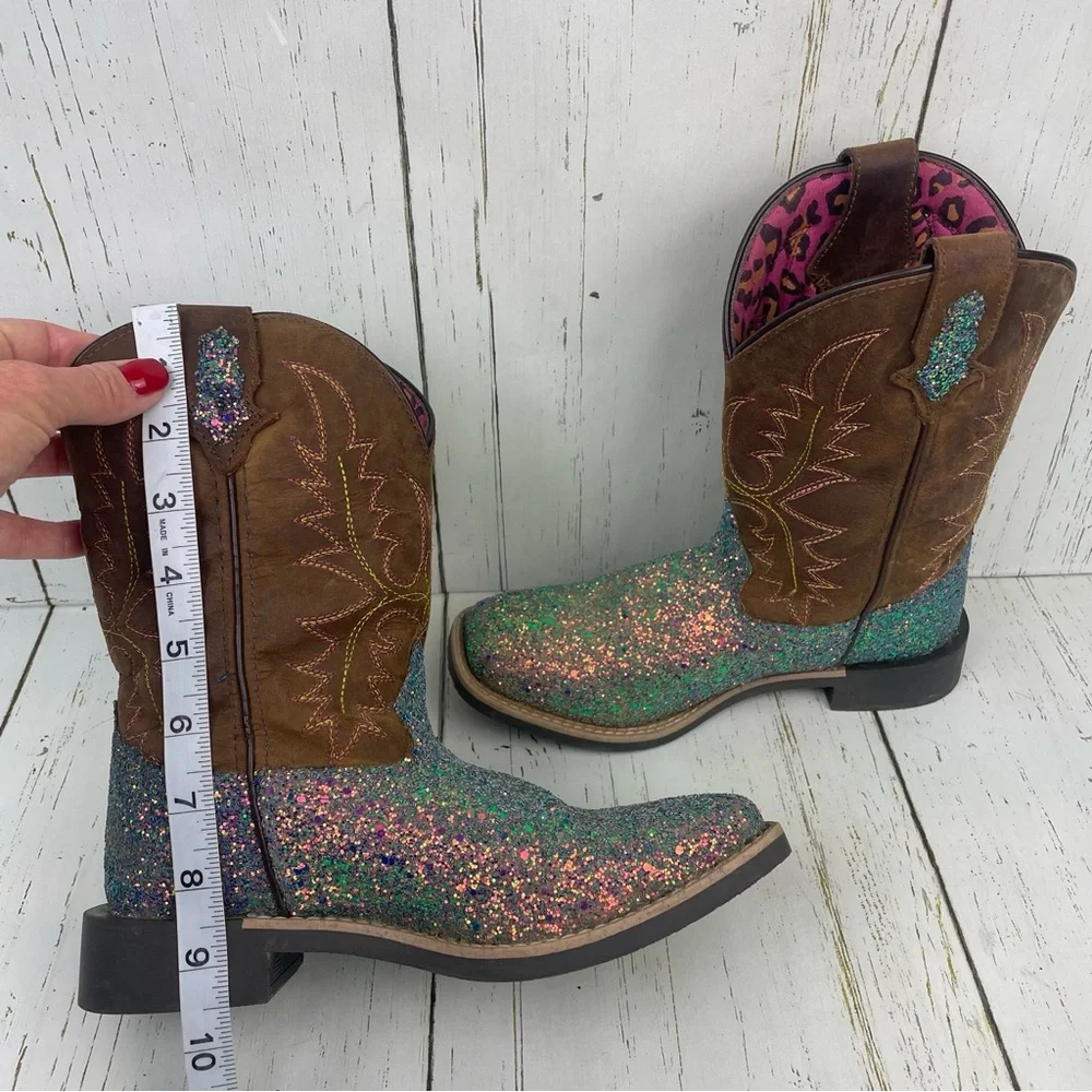 Smoky Mountain Shyanne Girls‎ Glitterama Western Boots-Broad Square Toe